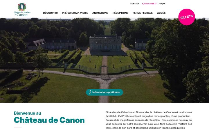 Screenshot of chateaudecanon.com