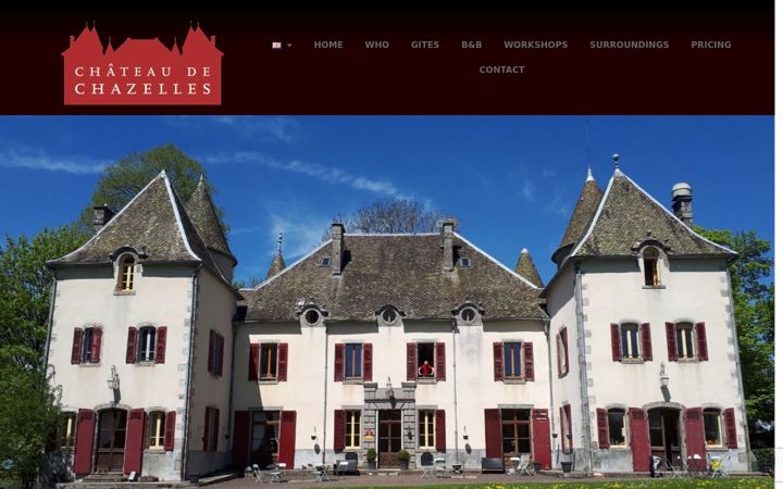 Captură de ecran a chateaudechazelles.fr