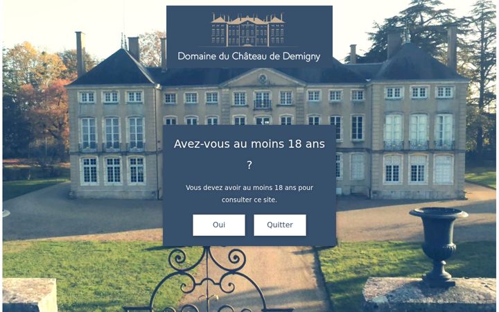 Screenshot of chateaudedemigny.com
