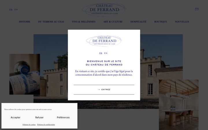 Screenshot of chateaudeferrand.com