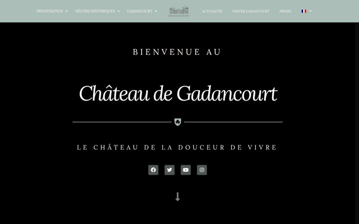 Captură de ecran a chateaudegadancourt.fr