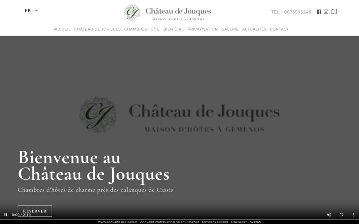 Captură de ecran a chateaudejouques.fr