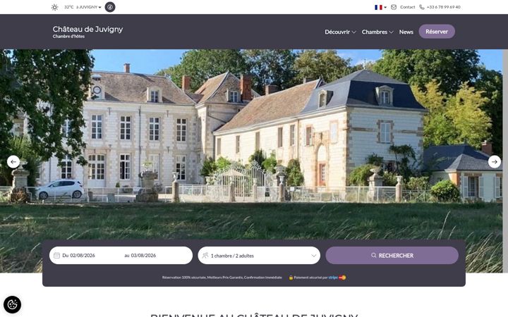 Screenshot of chateaudejuvigny.com