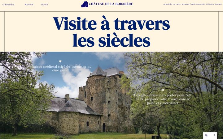 Captură de ecran a chateaudelaboissiere.fr