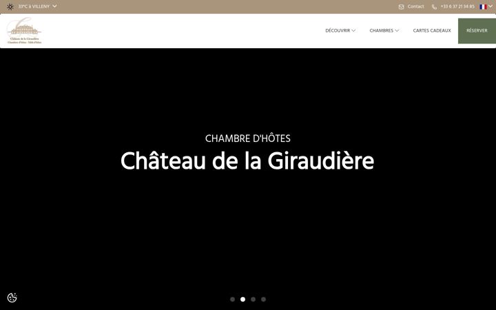 Captură de ecran a chateaudelagiraudiere.fr