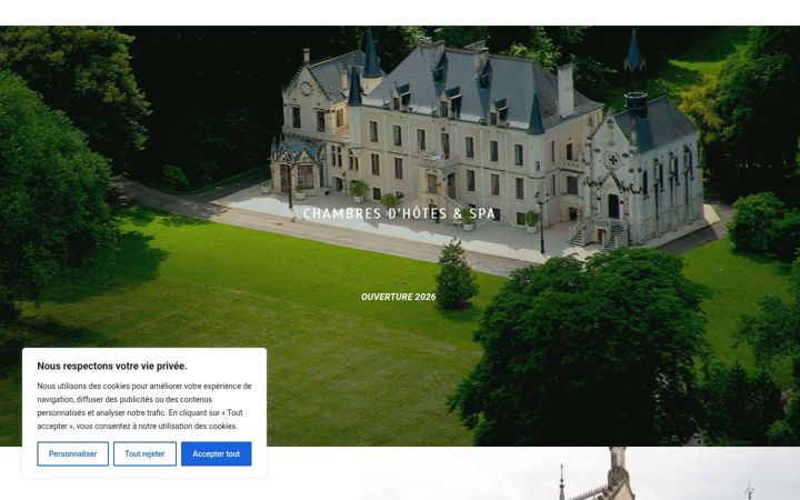 Captură de ecran a chateaudelalienne.fr