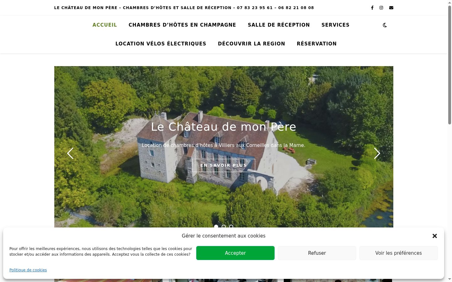 Screenshot tal-banner tal-kunsens muri qabel kwalunkwe interazzjoni