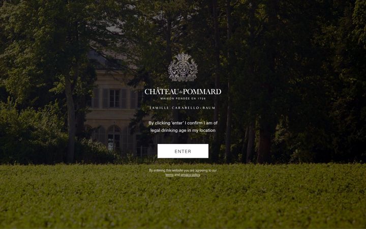 Screenshot of chateaudepommard.com
