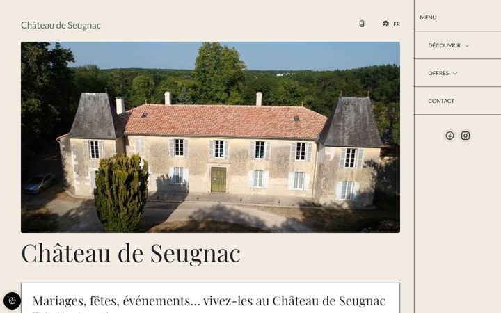 Screenshot of chateaudeseugnac.com