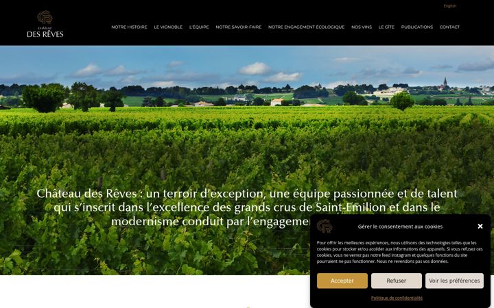 Skjermbilde av chateaudesreves.fr