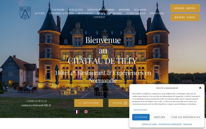 Skjermbilde av chateaudetilly.fr