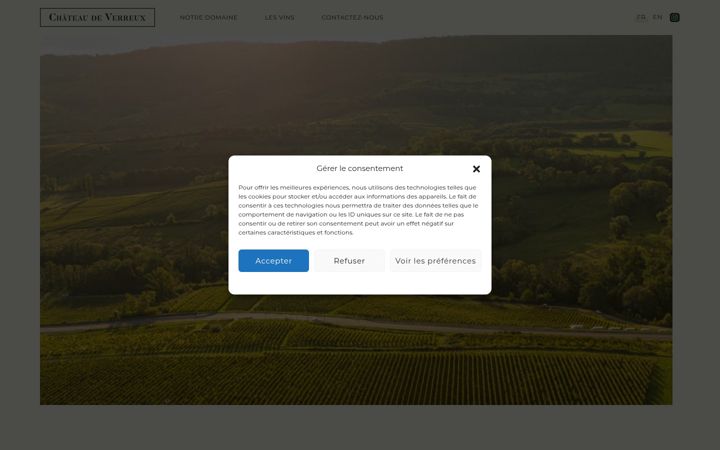Screenshot of chateaudeverreux.com