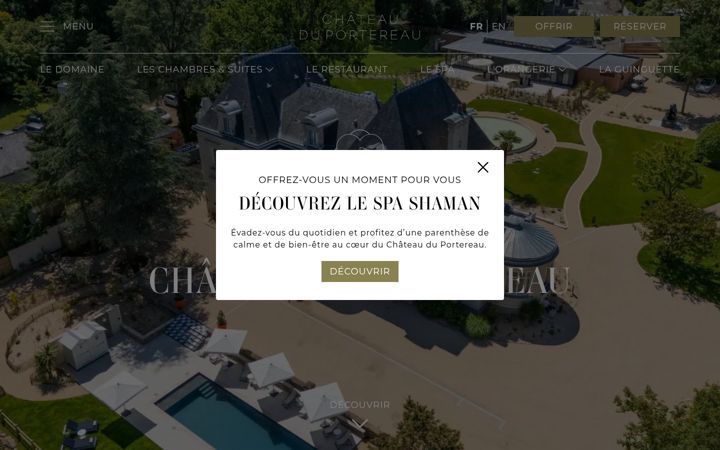 Screenshot of chateauduportereau.com