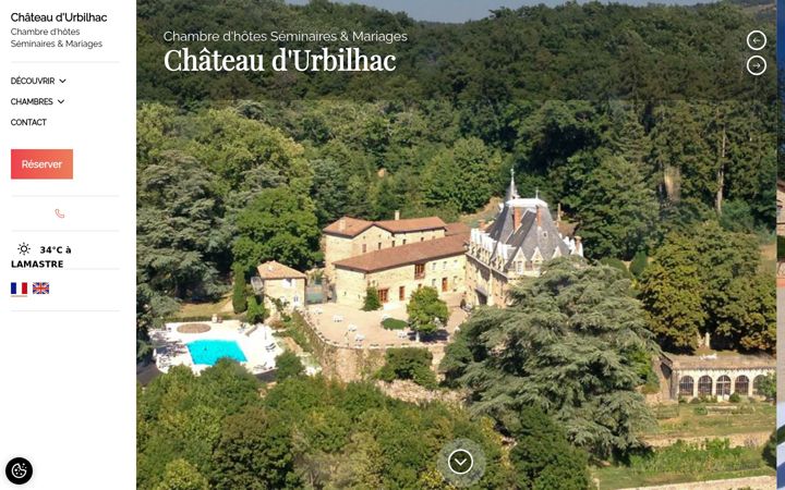 Skjermbilde av chateaudurbilhac.fr