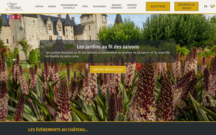 Screenshot of chateaudurivau.com