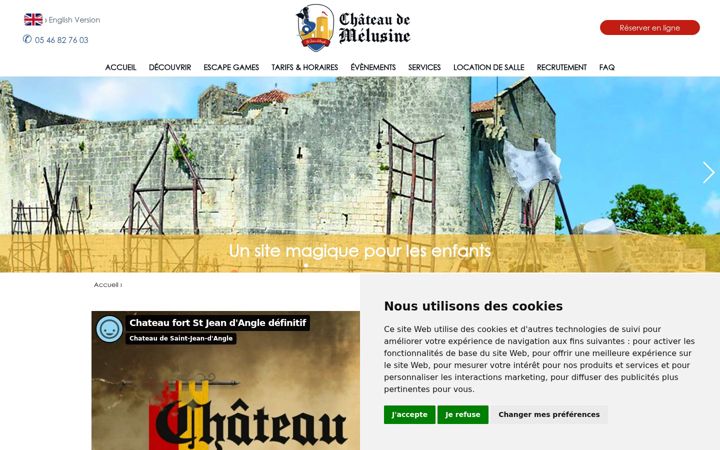 Screenshot of chateaufortdelafeemelusine.com
