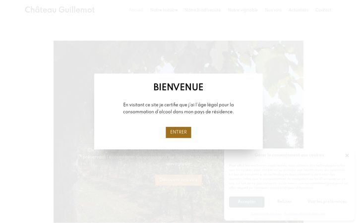 Screenshot of chateauguillemot.com