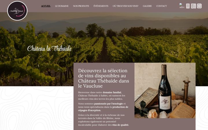 Screenshot of chateaulathebaide.com