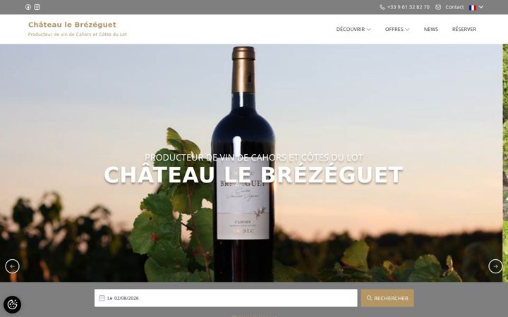 Skjermbilde av chateaulebrezeguet.fr