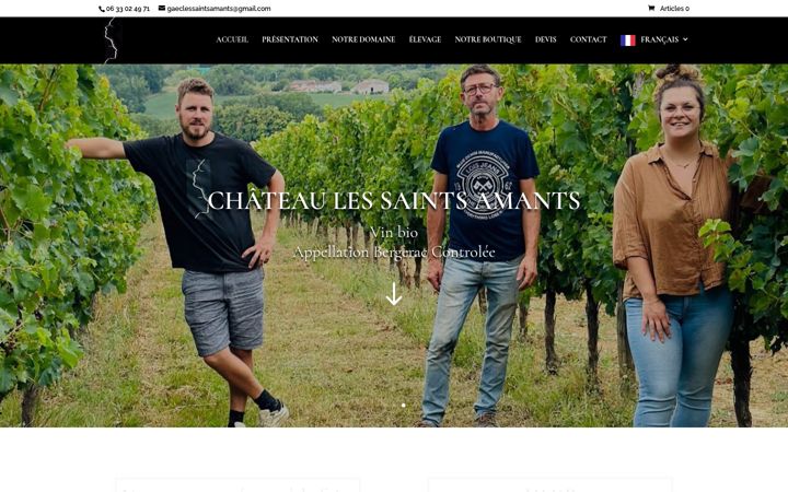 Skjermbilde av chateaulessaintsamants.fr