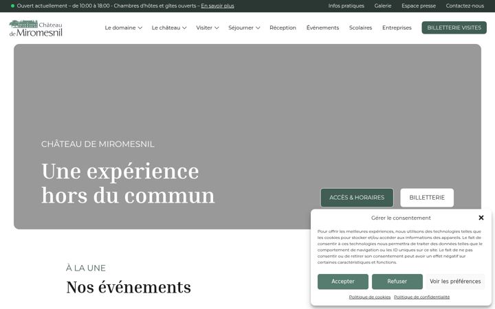 Screenshot of chateaumiromesnil.com