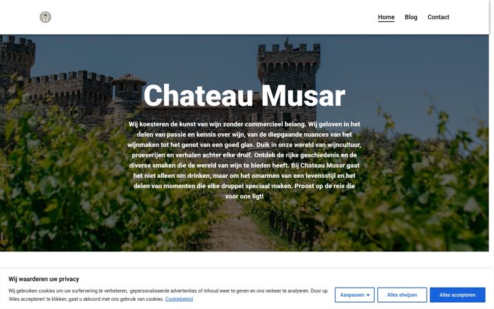 Ekrano kopija chateaumusar.nl