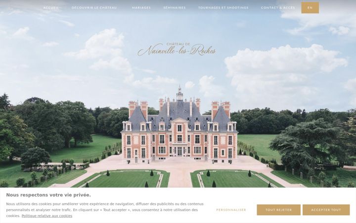 Screenshot of chateaunainville.com