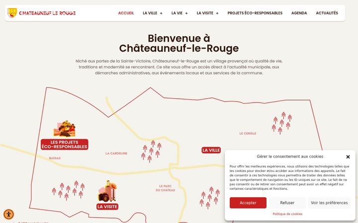 Skjermbilde av chateauneuflerouge.fr