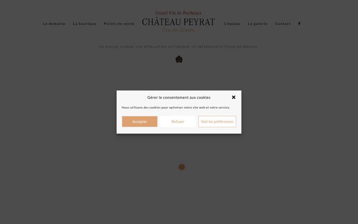 Skjermbilde av chateaupeyrat.fr