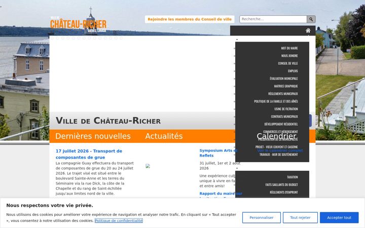 Skjermbilde av chateauricher.qc.ca