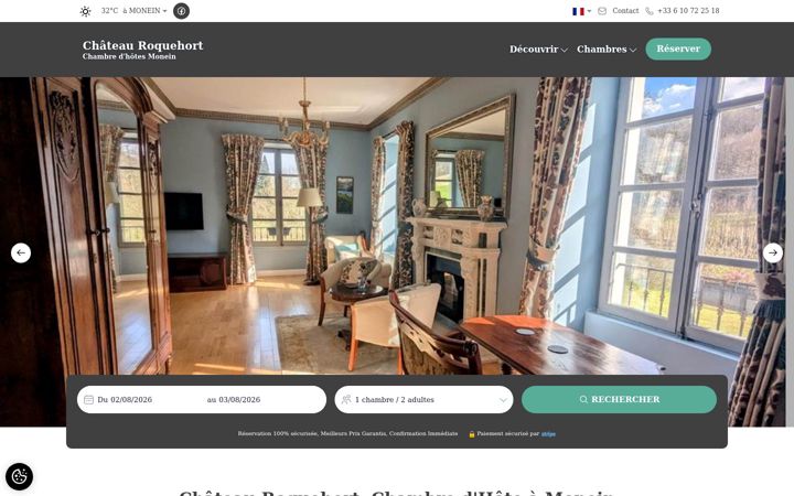 Screenshot of chateauroquehort.com