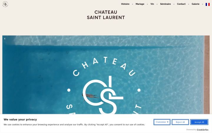 Screenshot of chateausaintlaurent.com