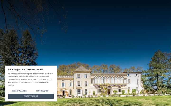 Screenshot of chateausaintperret.com