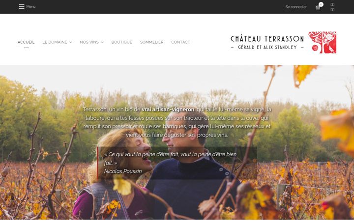 Screenshot of chateauterrasson.com