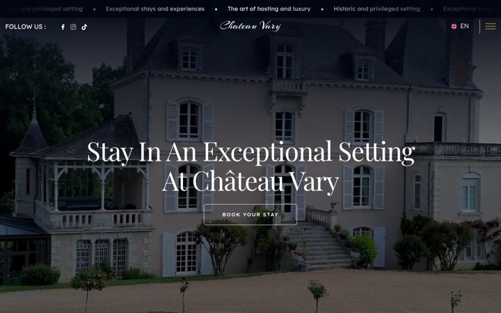 Screenshot of chateauvary.com