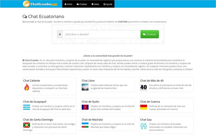 Skærmbillede af chatecuador.net