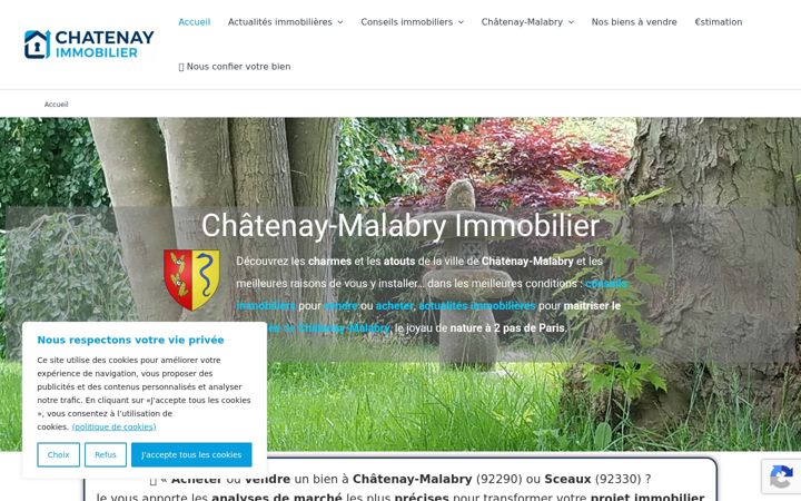 Skærmbillede af chatenay-immobilier.fr