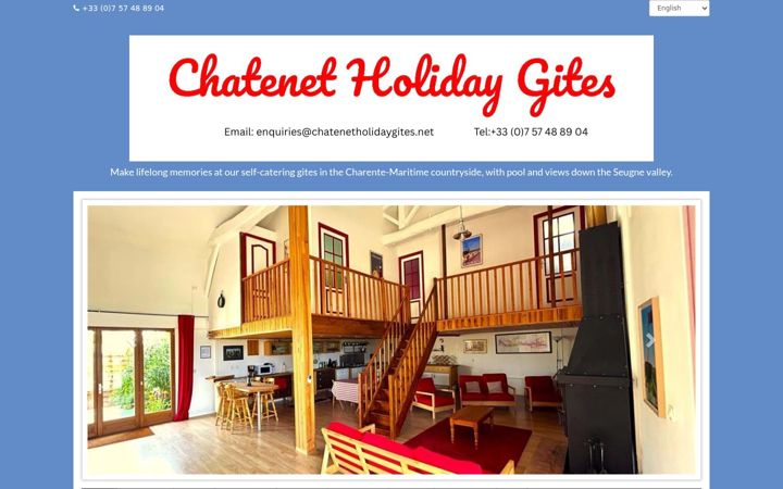 Skærmbillede af chatenetholidaygites.net