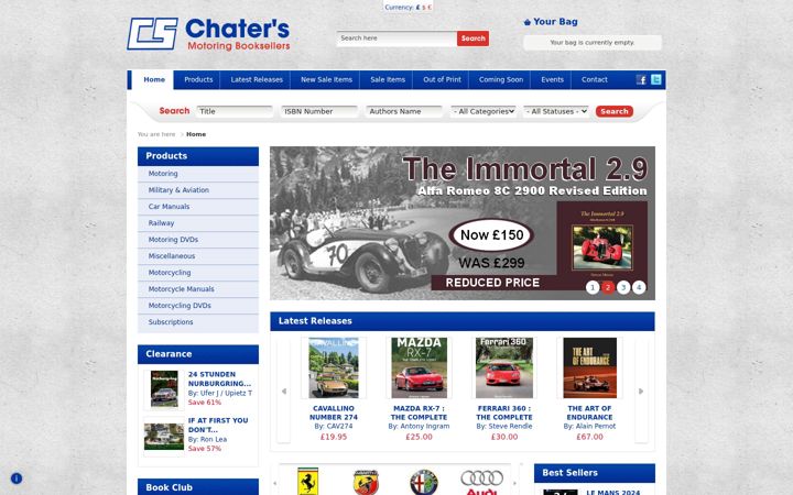 Screenshot von chaters.co.uk