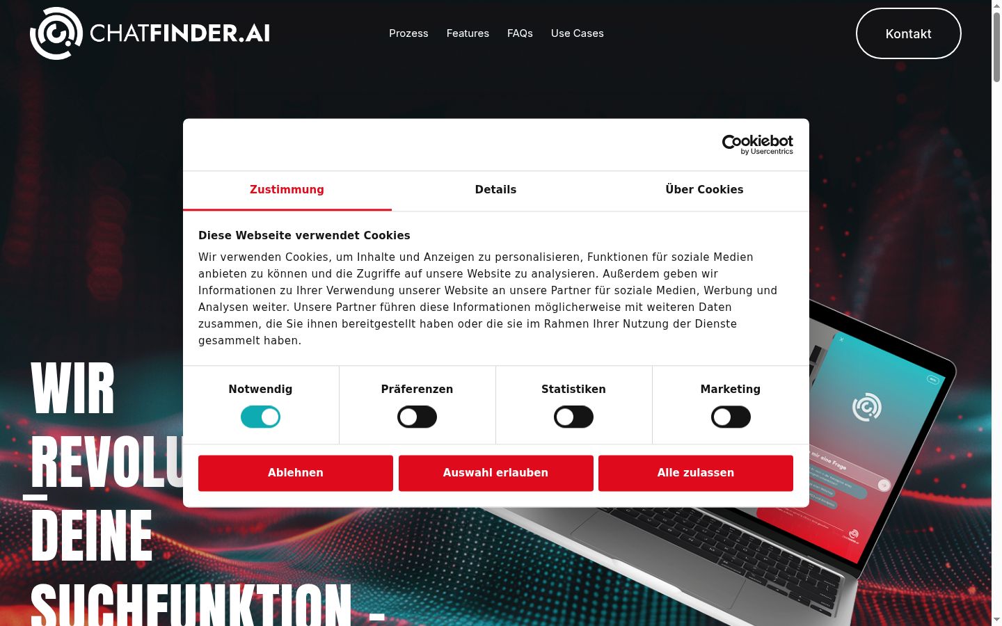 Screenshot tal-banner tal-kunsens muri qabel kwalunkwe interazzjoni