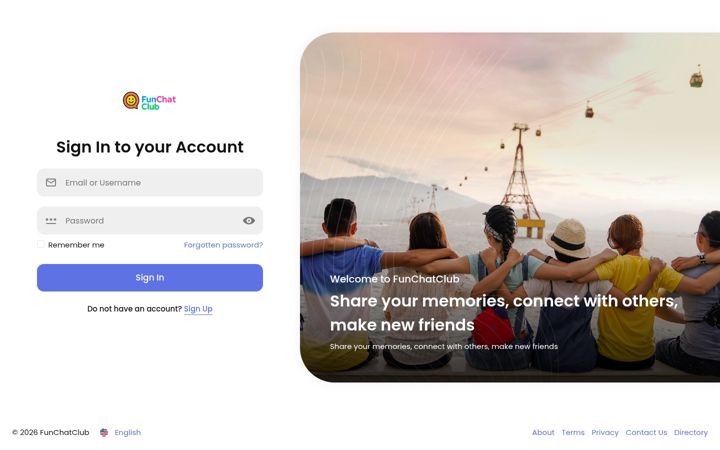 Screenshot of chatfunclub.com