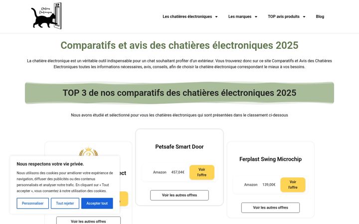 Skærmbillede af chatieres-electroniques.fr
