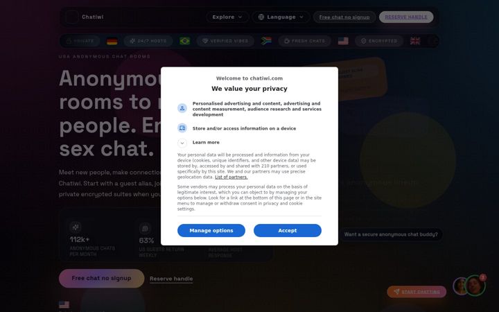 Screenshot of chatiwi.com