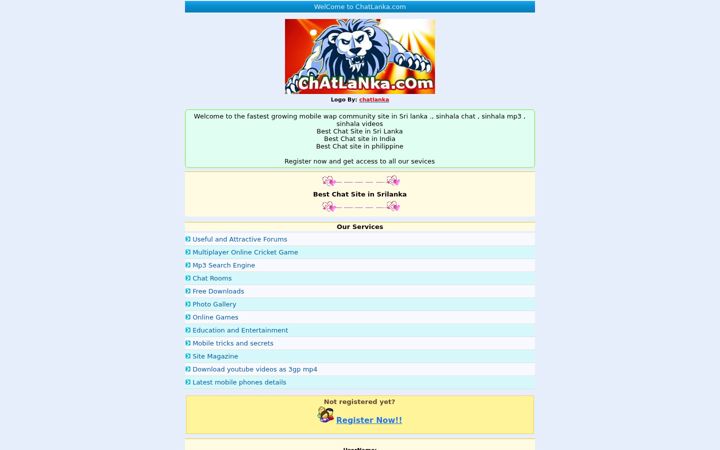 Screenshot of chatlanka.com