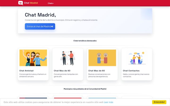 Snímek obrazovky chatmadrid.es
