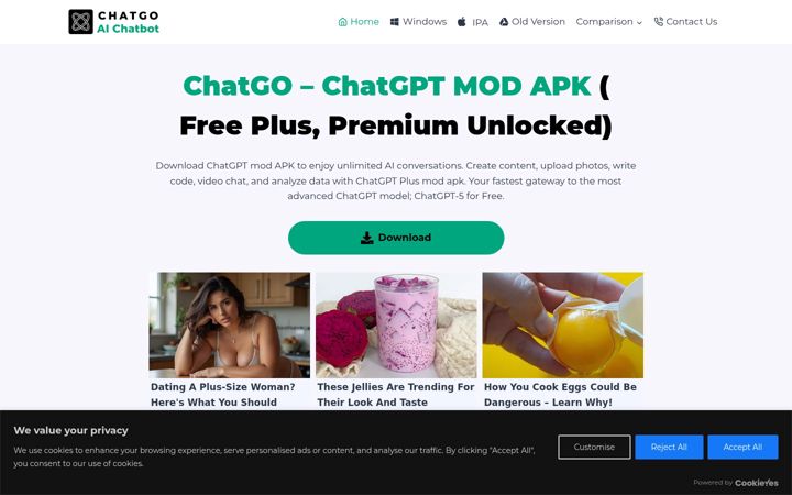 Screenshot of chatmodapk.com