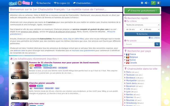 Screenshot of chatocam.com