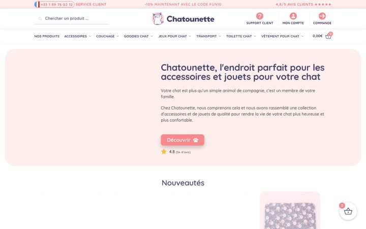 Screenshot of chatounette.com