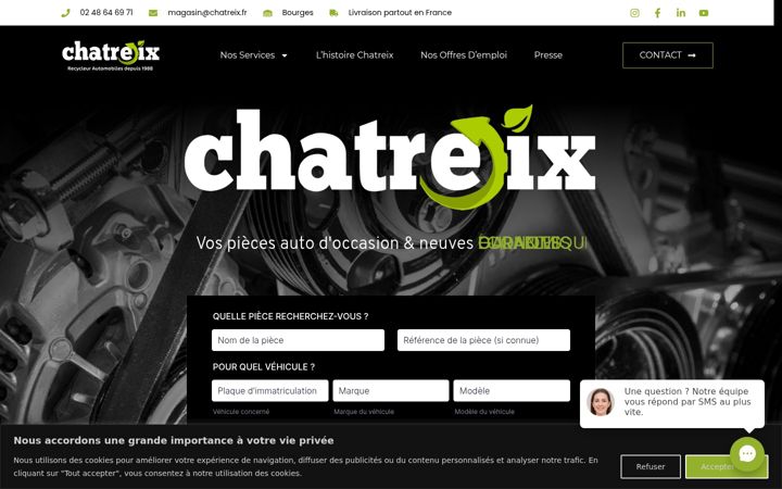 Skjámynd af chatreix.fr