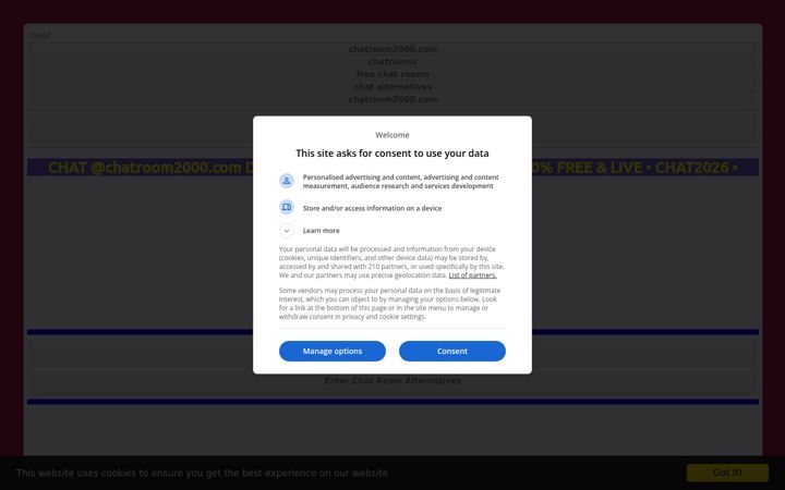 Screenshot of chatroom2000.com
